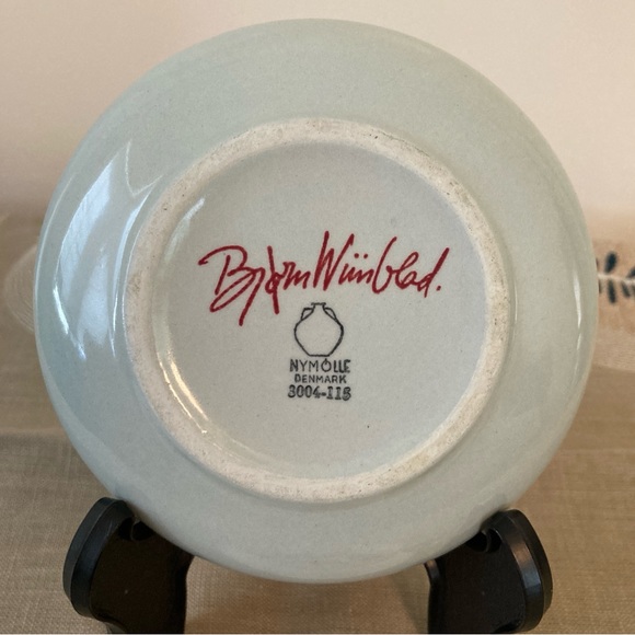 Vtg 1960 Bjorn Wiinblad Nymolle Denmark Small Ceramic 4”Plate/Trinket Dish - Picture 2 of 4